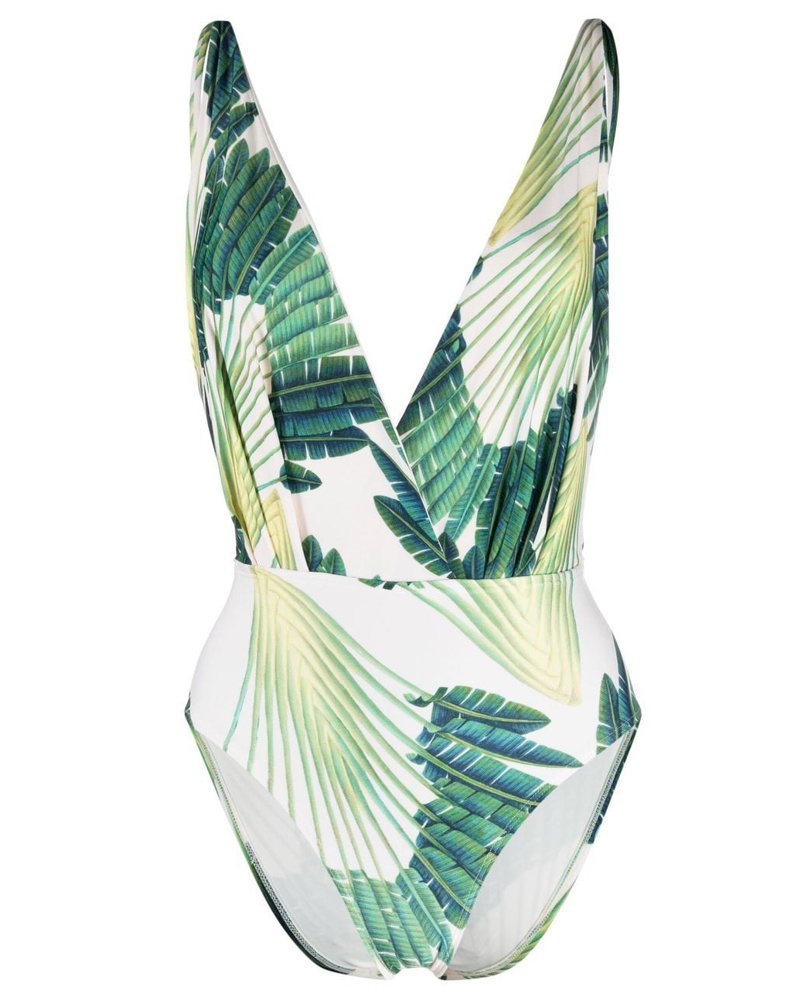 Raquel Diniz Damen Tropical Leaves Badeanzug