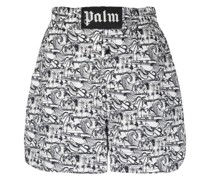 Shorts mit Wellen-Print