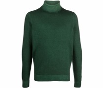 Rollkragenpullover mit gerippten Details
