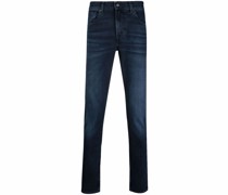 Halbhohe Straight-Leg-Jeans