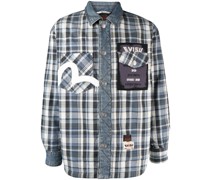 Gefütterte Hemdjacke mit Möwen-Print
