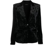 Blazer aus Samt mit Knitteroptik