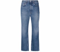 cropped straight-leg jeans