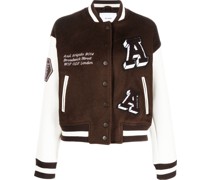 Baseballjacke mit Logo-Stickerei