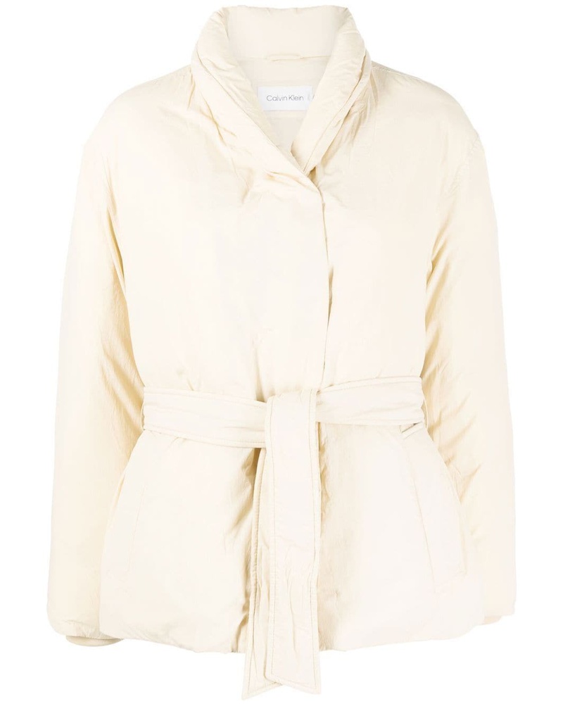 Calvin Klein Damen Daunenjacke im Wickelstil