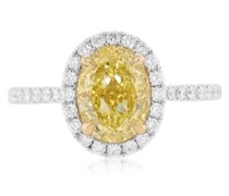 18kt Weißgoldring mit Diamanten