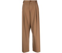 box-pleat wide-leg trousers