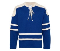 x Bode striped lace-up Pullover
