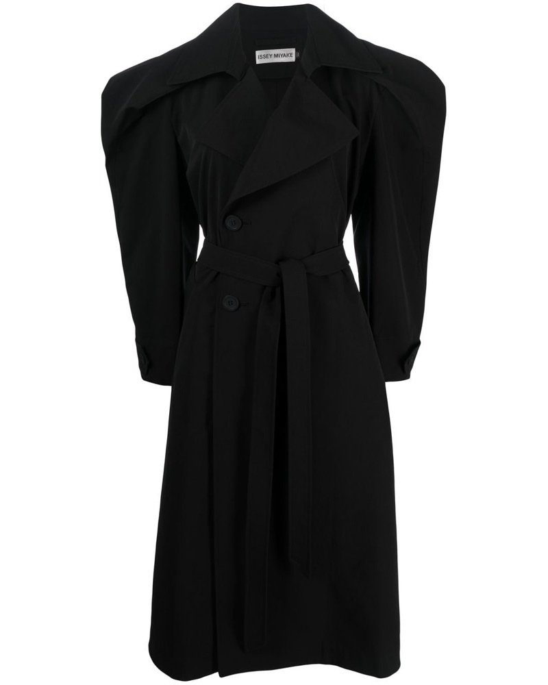 Issey Miyake Damen Doppelreihiger Mantel