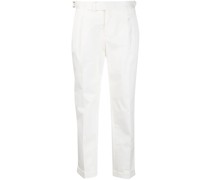 straight-leg pressed-crease trousers