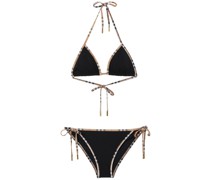 Triangel-Bikini mit Vintage-Check