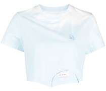 Cropped-T-Shirt mit Batikmuster