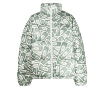 Gefütterte Jacke mit Million Dollar-Print
