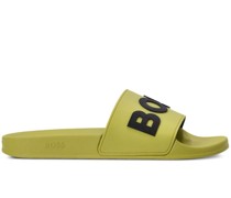 logo-embossed moulded-footbed slides