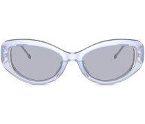 Cat-Eye-Sonnenbrille mit Logo-Schild