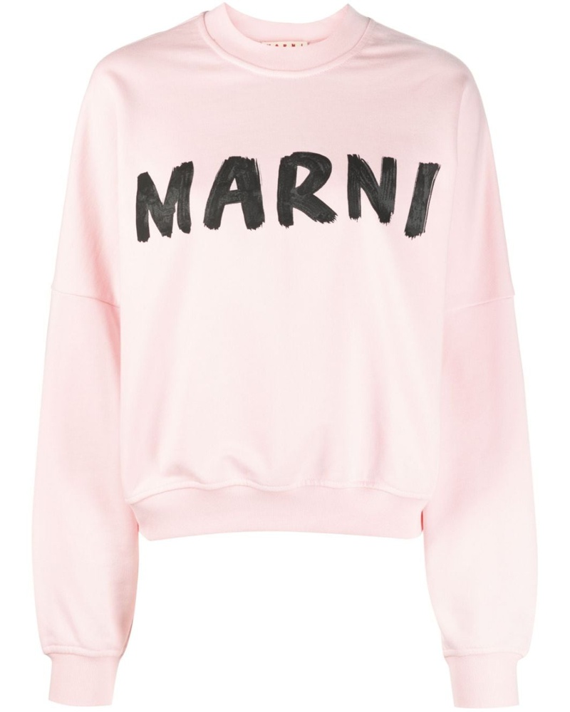 Marni Damen Sweatshirt mit Logo-Print OR7079