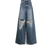 Weite Jeans im Distressed-Look