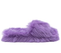 faux-fur slippers