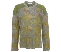 argyle-knit hemp Pullover
