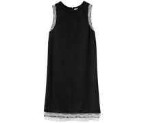 Minikleid mit Spitzenbesatz