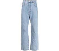 Straight-Leg-Jeans mit Logo-Patch