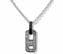 18kt Schwarzgoldhalskette mit Diamanten