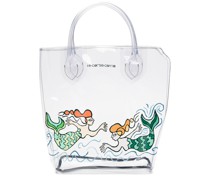 Transparenter Shopper mit Print