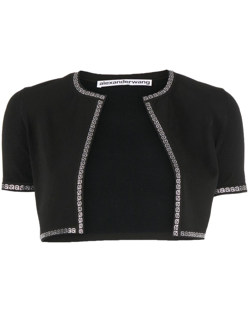 Alexander Wang Damen Cropped-Cardigan mit Logo