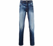 Halbhohe D-Strukt Slim-Fit-Jeans