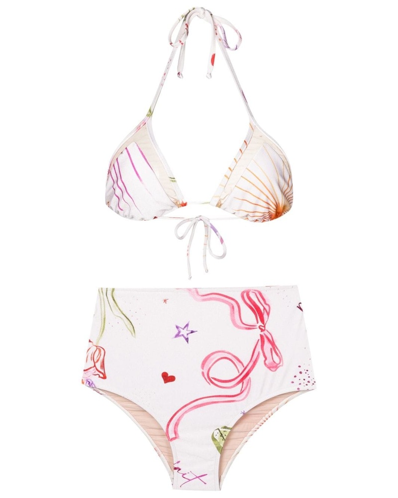 Adriana Degreas Damen Bikini mit Illustrations-Print