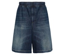 Jeans-Shorts mit elastischem Bund