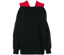 cutout shoulder sweatshirt