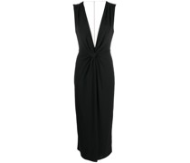 Drapiertes Midikleid
