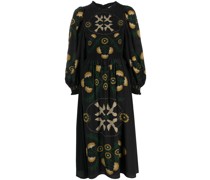 Perle Seidenkleid mit Print