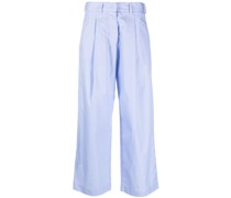 straight-leg poplin trousers