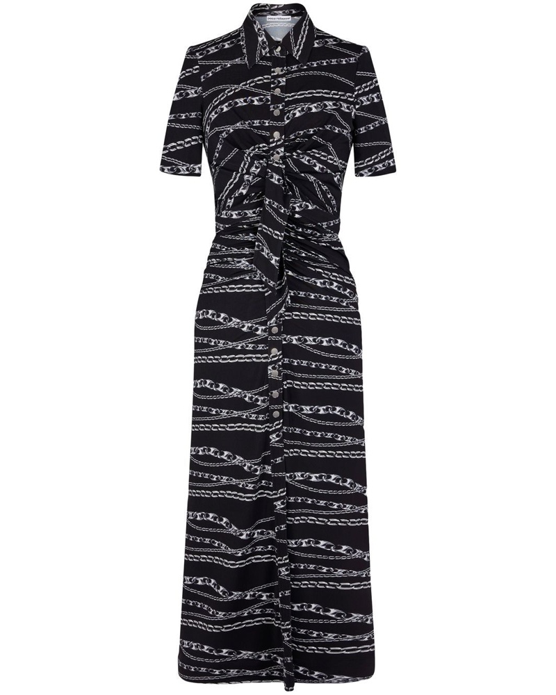 Paco Rabanne Damen Minikleid mit Ketten-Print