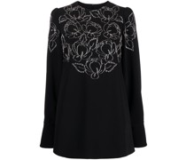 Minikleid mit Blumenstickerei