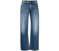 Ausgeblichene Wide-Leg-Jeans