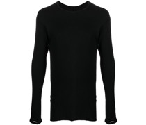 T-Shirt aus geripptem Strick