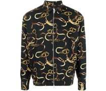 Jacke mit Gürtel-Print