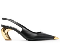 Slingback-Pumps im Metallic-Look
