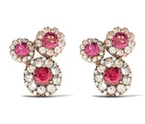 18kt Rotgoldohrringe mit Diamanten