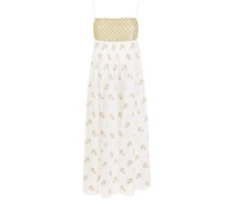 Kleid mit Blumenstickerei