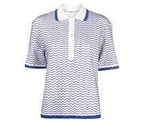 chevron-knit short-sleeve blouse
