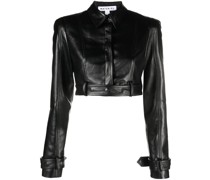 Jacke in Lederoptik