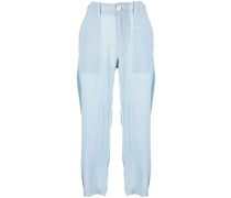 Cropped-Hose mit Einsätzen