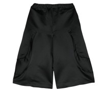 deconstructed satin cropped trousers