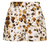 Popeline-Shorts mit grafischem Print