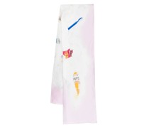 Seidenschal mit grafischem Print