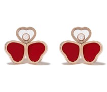 18kt 'Happy Hearts' Rotgoldohrringe